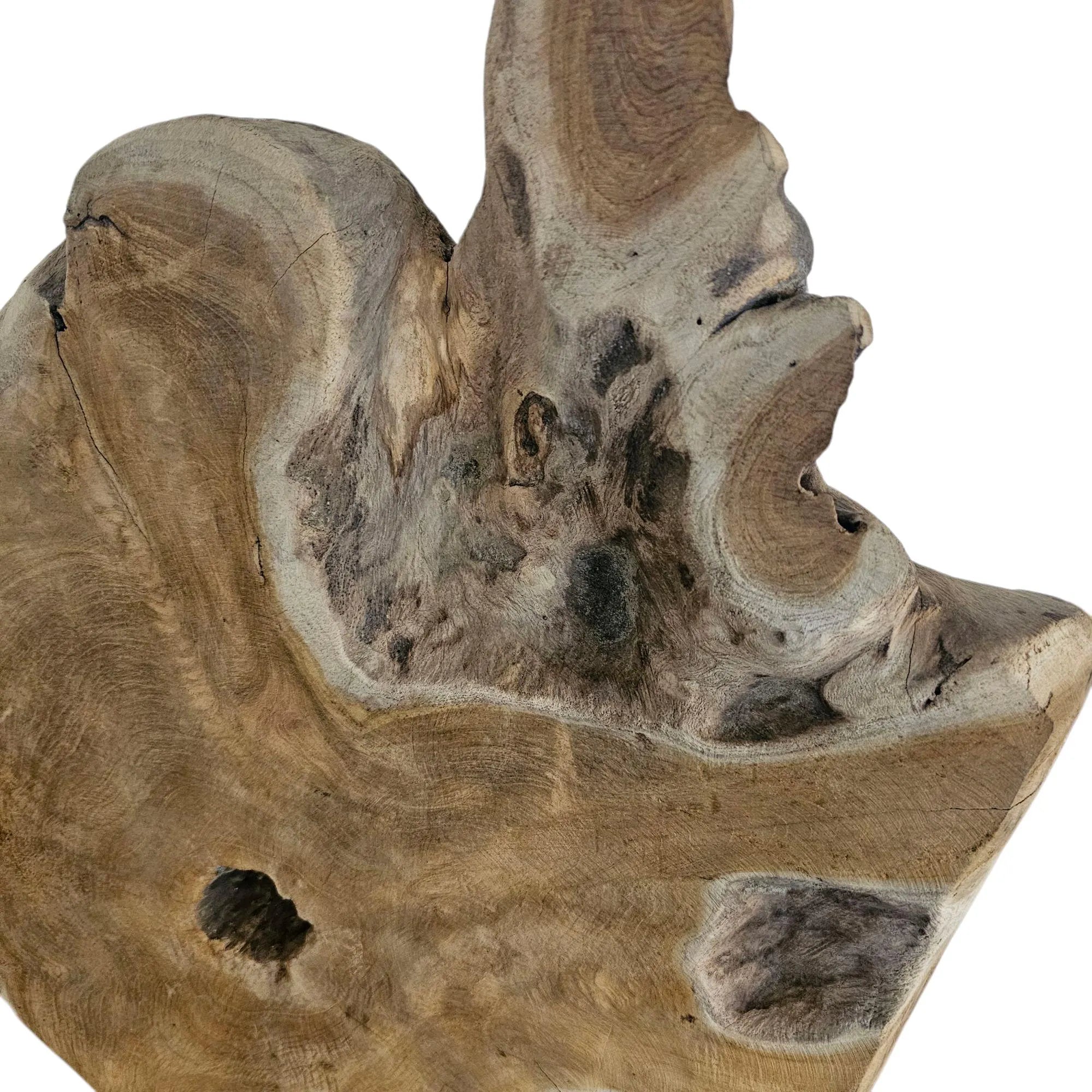 Unikat Holzskulptur | Baumscheibe Deko auf Sockel | Höhe 54cm | Natur Holz Wohnaccessoire | BK TrendDesign