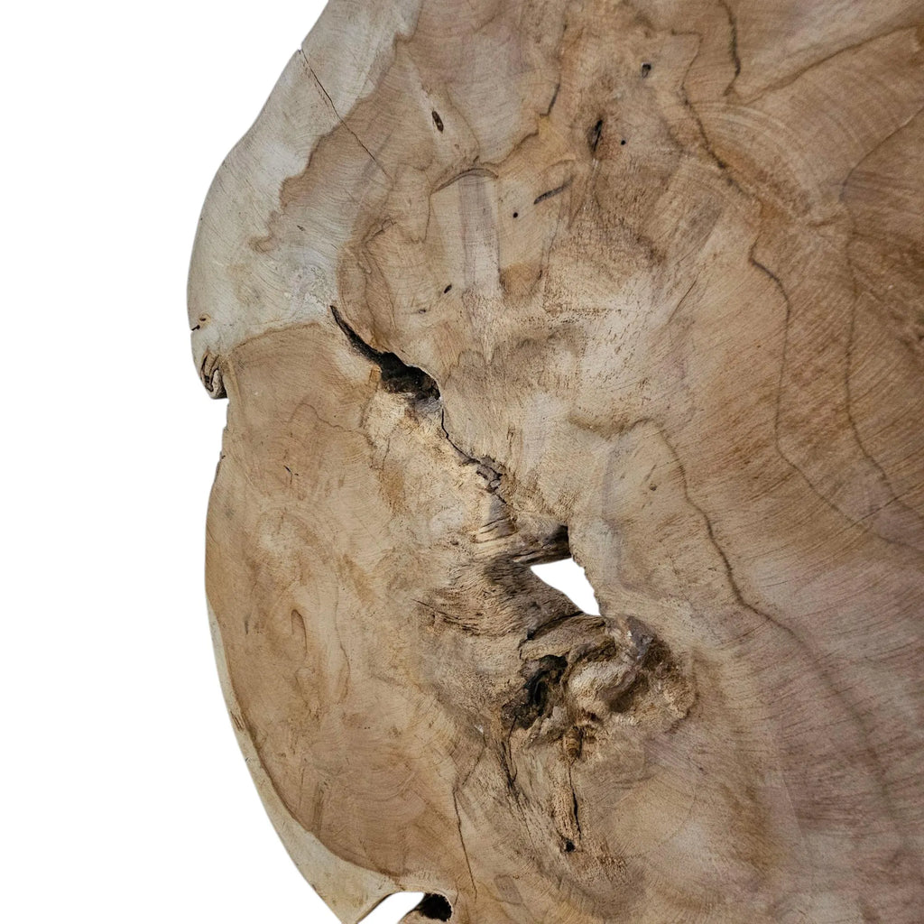 Naturholz Skulptur auf Sockel | Baumscheibe Deko Unikat | Höhe 55cm | Rustikale Wohnaccessoires | BK TrendDesign