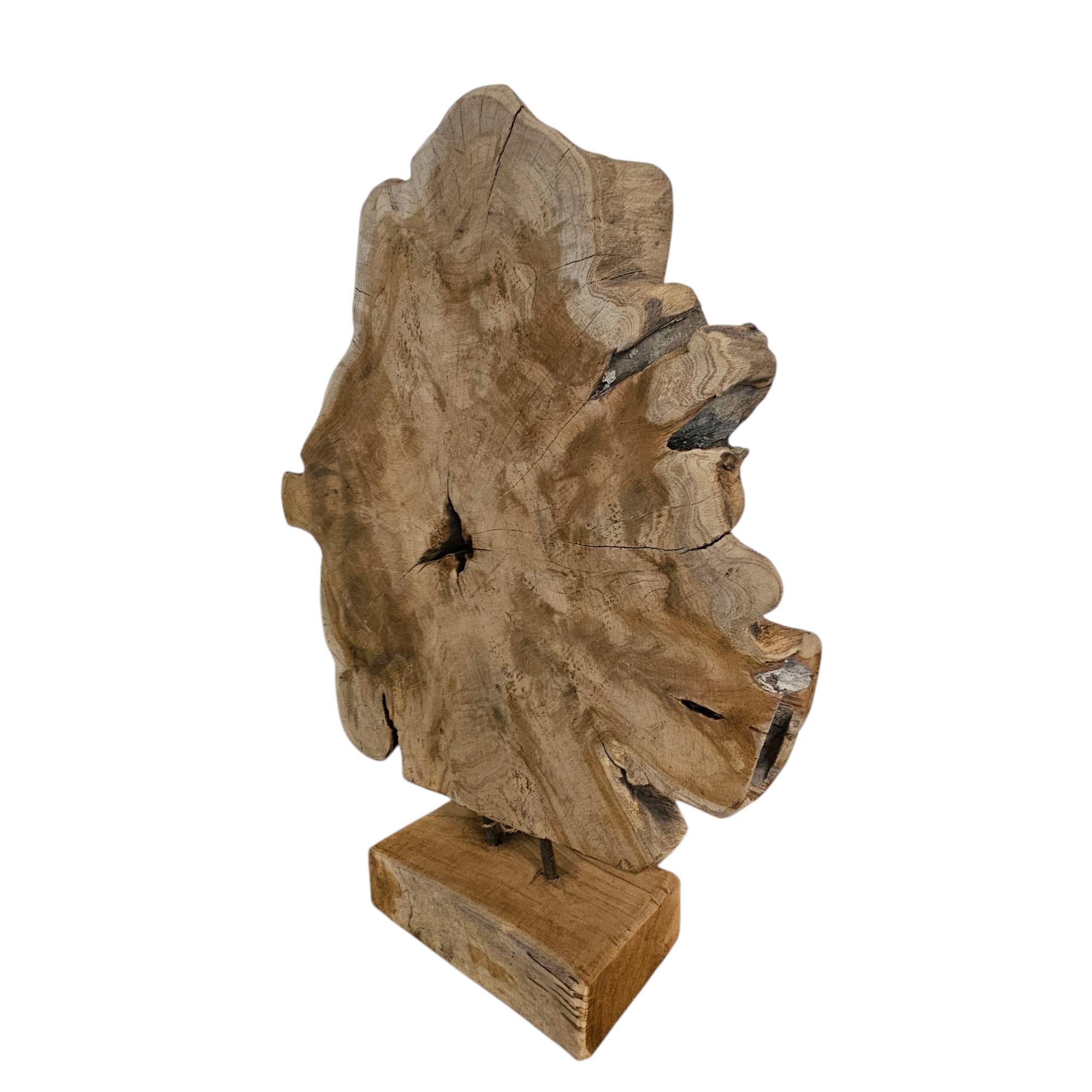 Baumscheiben Skulptur Unikat | Höhe 54,5cm | Naturholz Deko | Rustikale und Skandinavische Einrichtung | BK TrendDesign