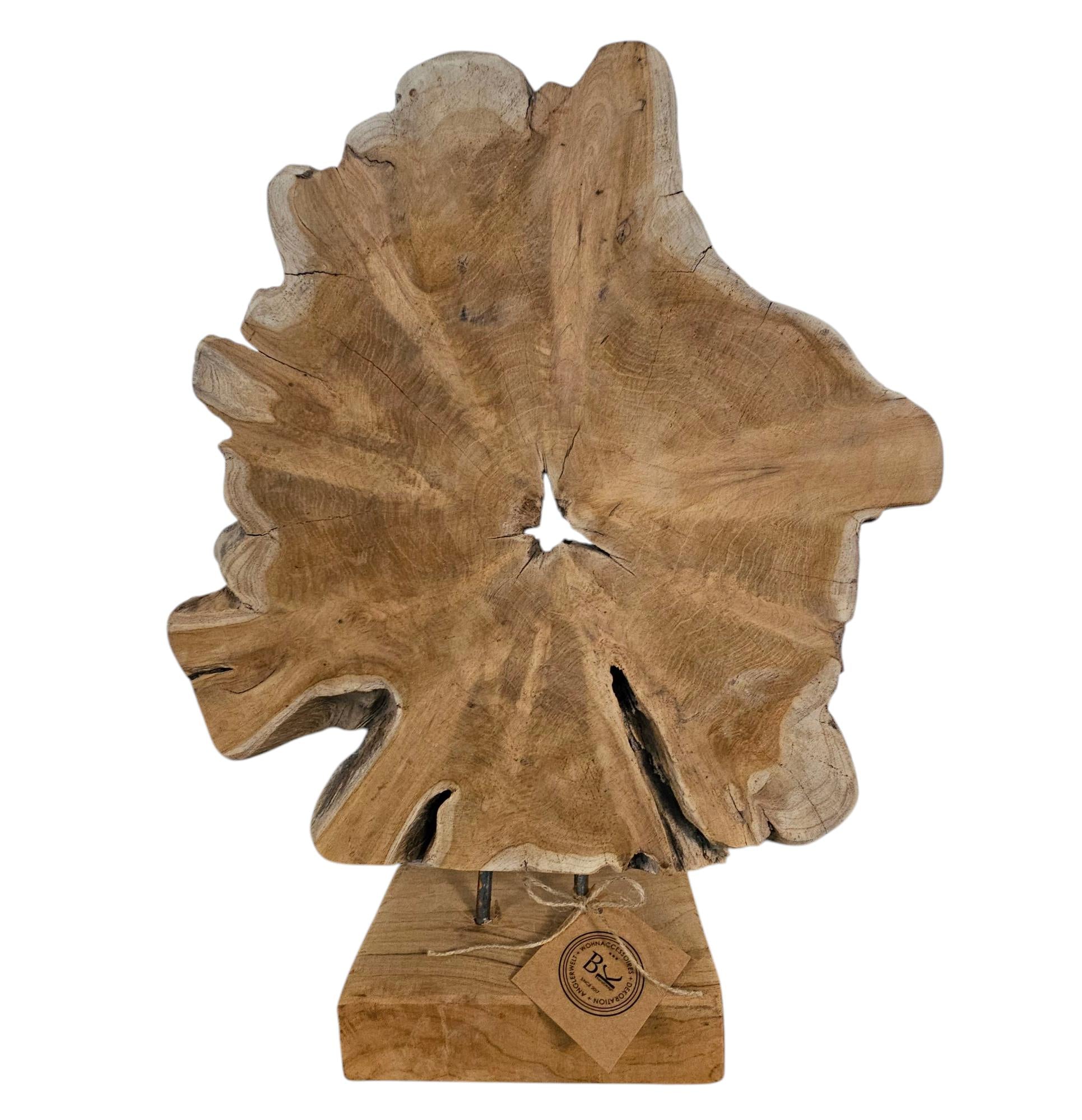 Baumscheiben Skulptur Unikat | Höhe 54,5cm | Naturholz Deko | Rustikale und Skandinavische Einrichtung | BK TrendDesign
