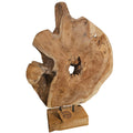 Rustikale Baumscheibe Deko | Holzskulptur Unikat | Höhe 58cm | Natur Holz Wohnaccessoire | BK TrendDesign