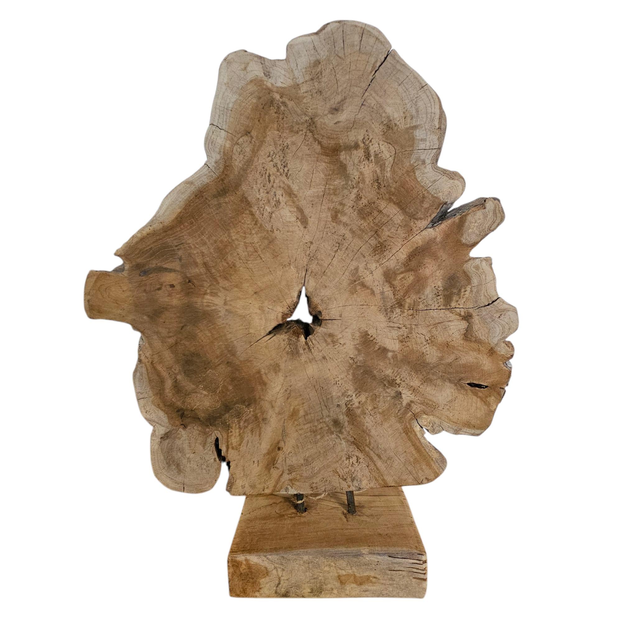 Baumscheiben Skulptur Unikat | Höhe 54,5cm | Naturholz Deko | Rustikale und Skandinavische Einrichtung | BK TrendDesign