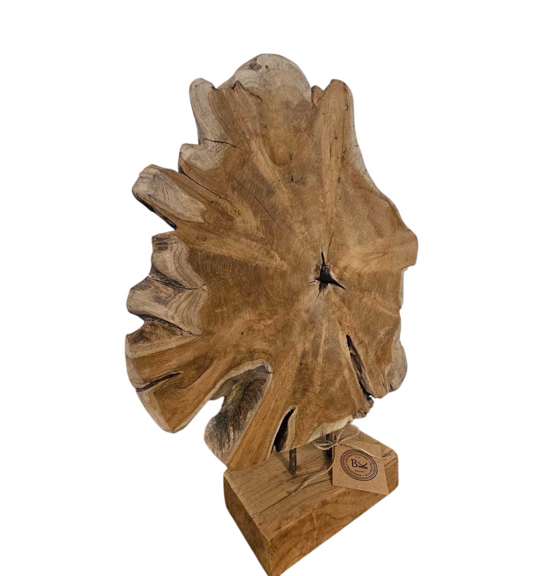 Baumscheiben Skulptur Unikat | Höhe 54,5cm | Naturholz Deko | Rustikale und Skandinavische Einrichtung | BK TrendDesign