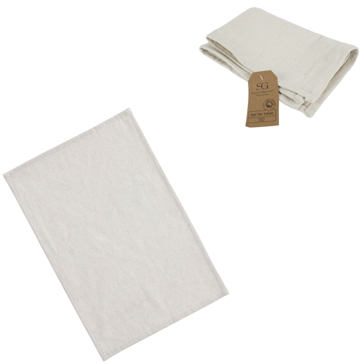 2er Set Tischsets Baumwolle Weiß 45x30 cm Waschbar – Platzset Stoff Modern Tischdeko Küche Esszimmer Tischunterlage Baumwolle Minimalis