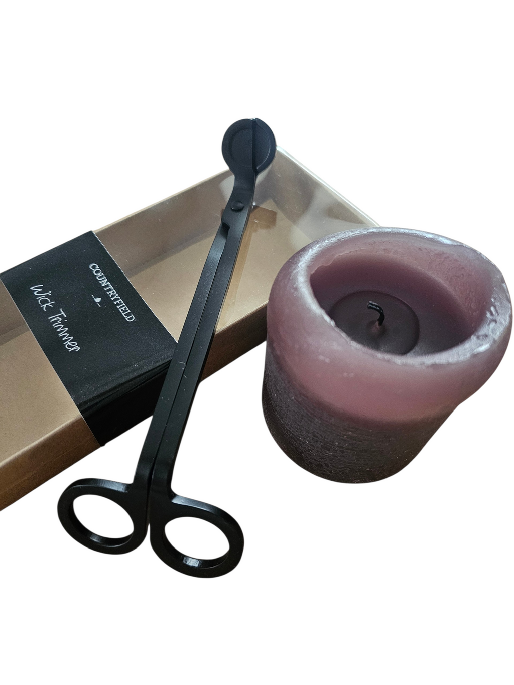 Countryfield Kerzendochtschneider aus Metall für eine saubere & gleichmäßige Flamme 17cm schwarz