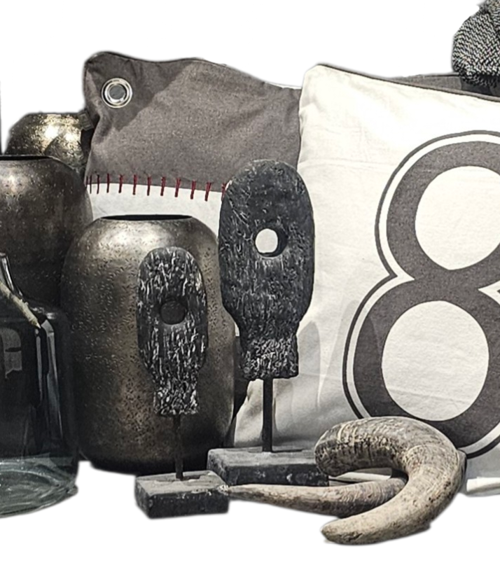 Abstrakte Skulptur Anthrazit Zement | Moderne Minimalistische Figur | Wabi Sabi Deko | Skandi Wohnzimmer Regal Deko | Modern Home