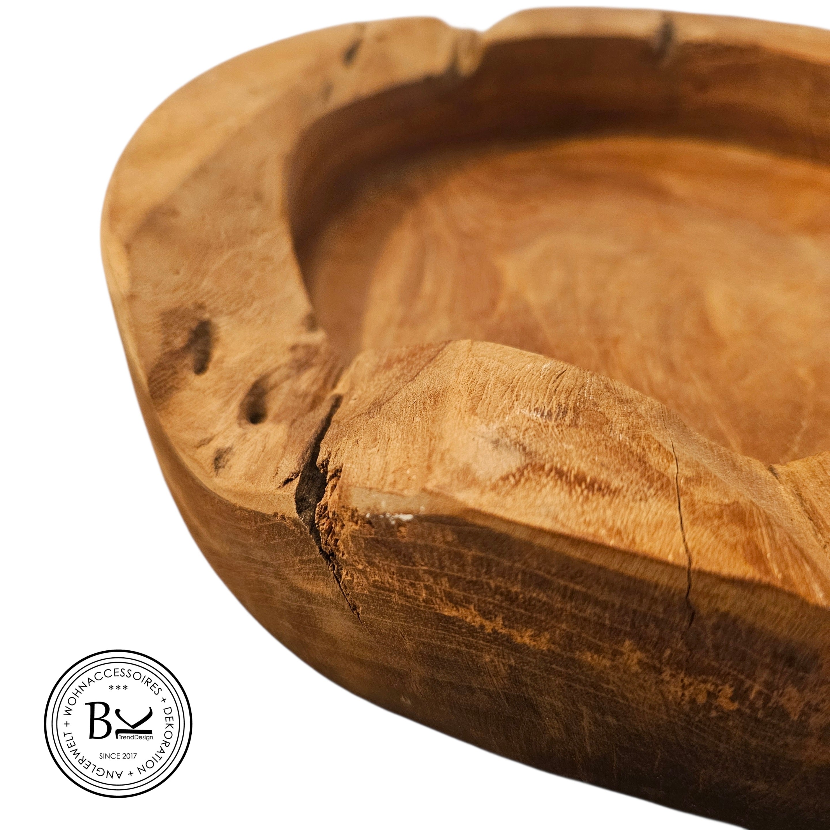 Glasvase auf Holzscheibe  aus 2 Teilen BK TrendDesign Nr6